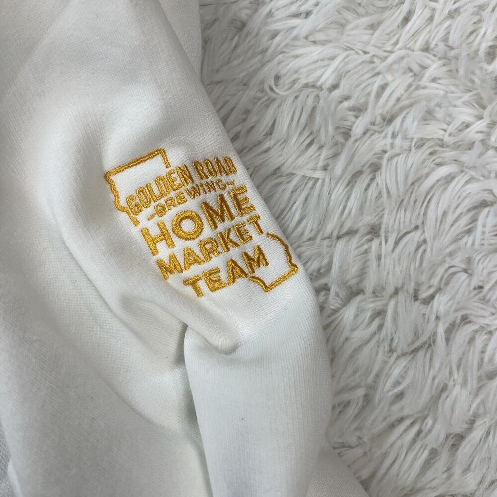 Golden Road Brewing Jacket White/Yellow Full Zip Long‎ Sleeve Size XL - Picture 5 of 12